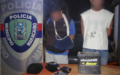 Presos por robar retrovisores y baterías de carros en Maracaibo
